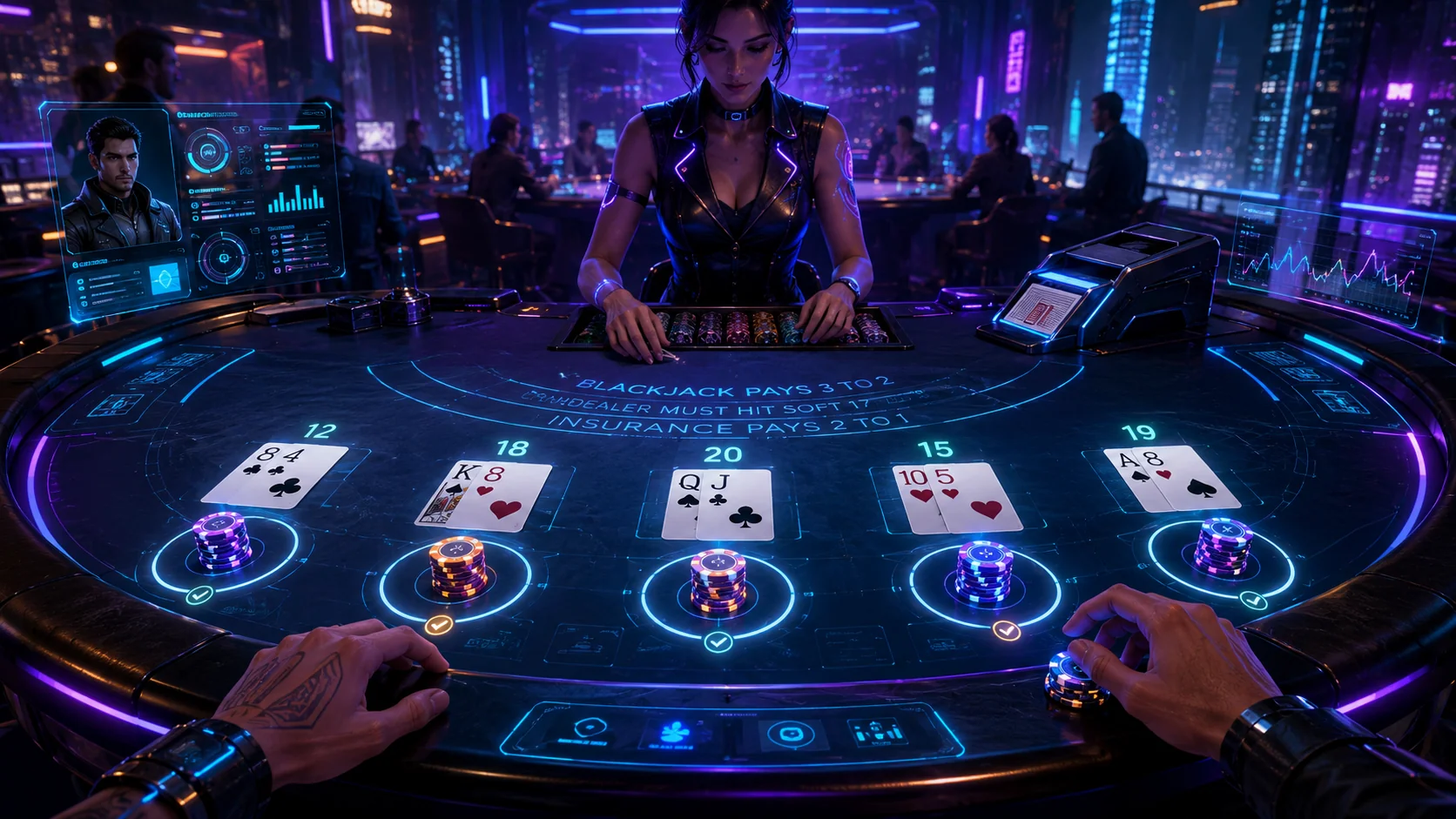 Blackjack multihand: cómo se juegan varias manos en una misma ronda